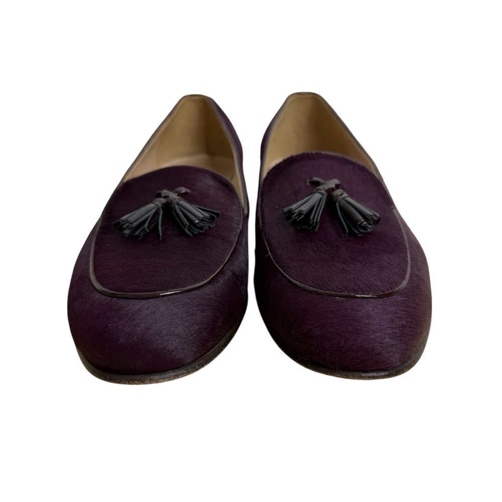 J. Crew Biella Tassel Loafers Deep Aubergine Sz 9 - Picture 3 of 11